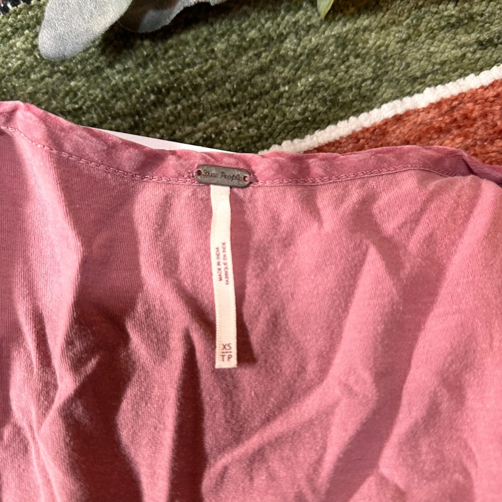 Free People Dusty Rose Button-Front Tank Top - Picture 4 of 5
